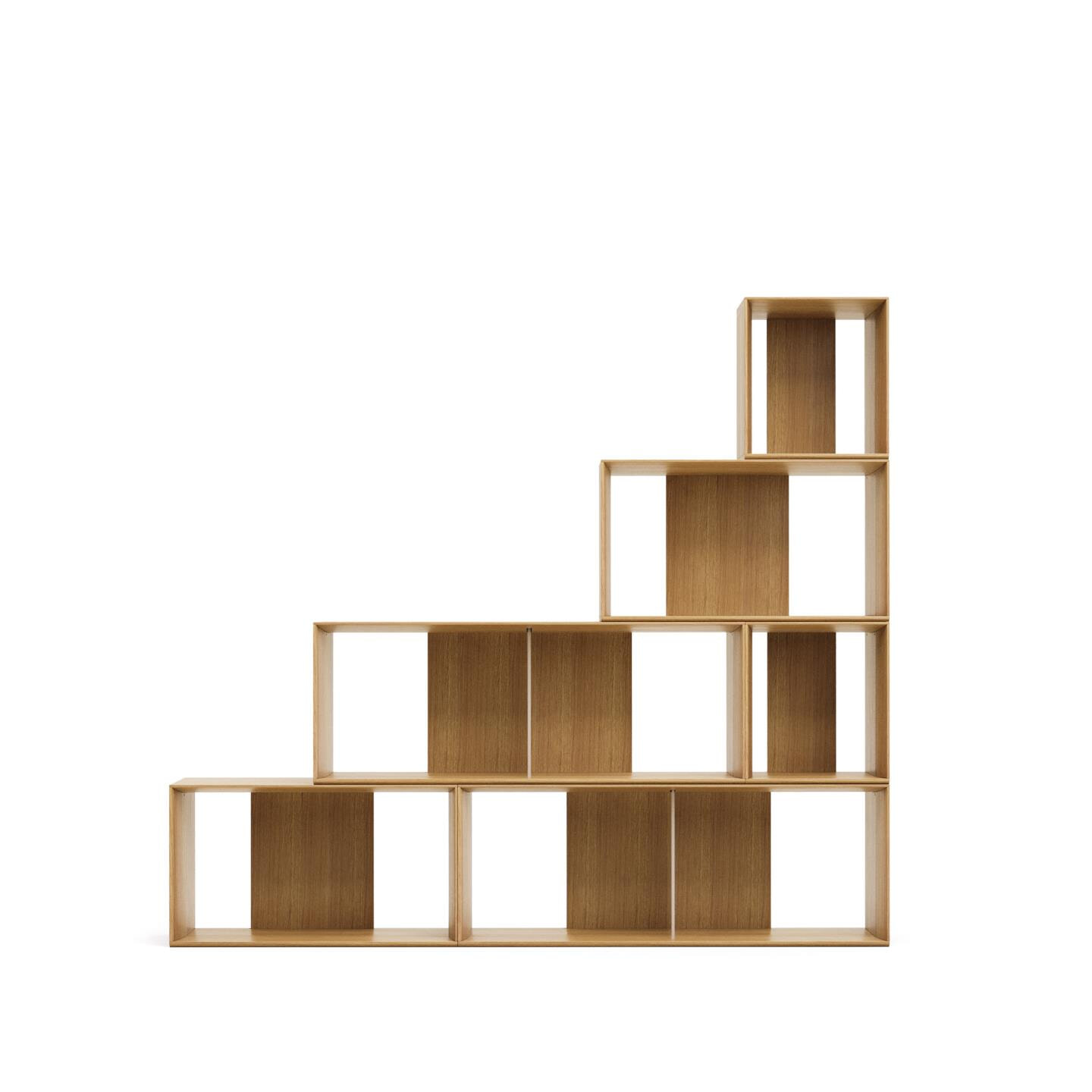 Kave Home Modulair Wandrek 'Litto' Eiken, 152 x 101cm