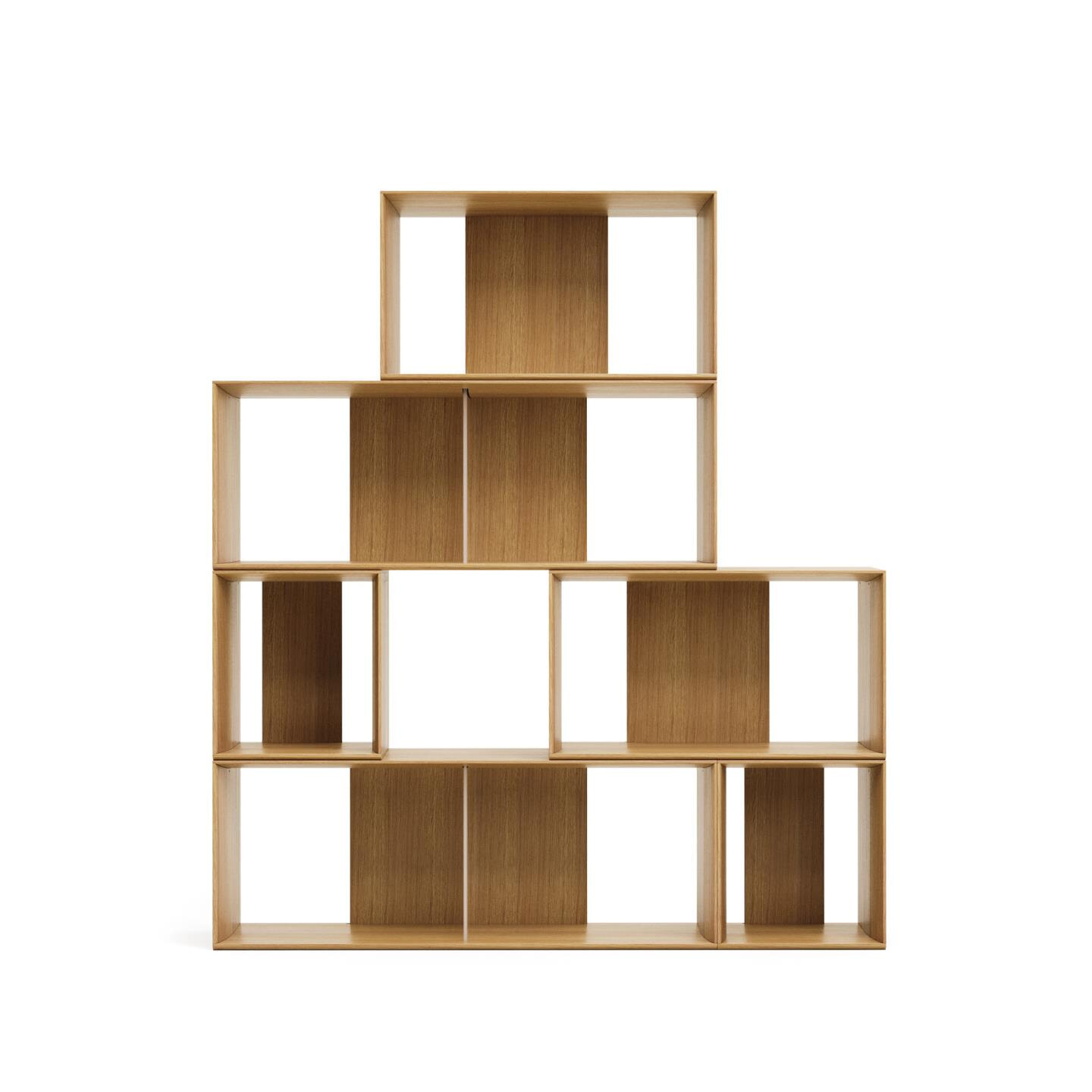 Kave Home Modulair Wandrek 'Litto' Eiken, 152 x 101cm