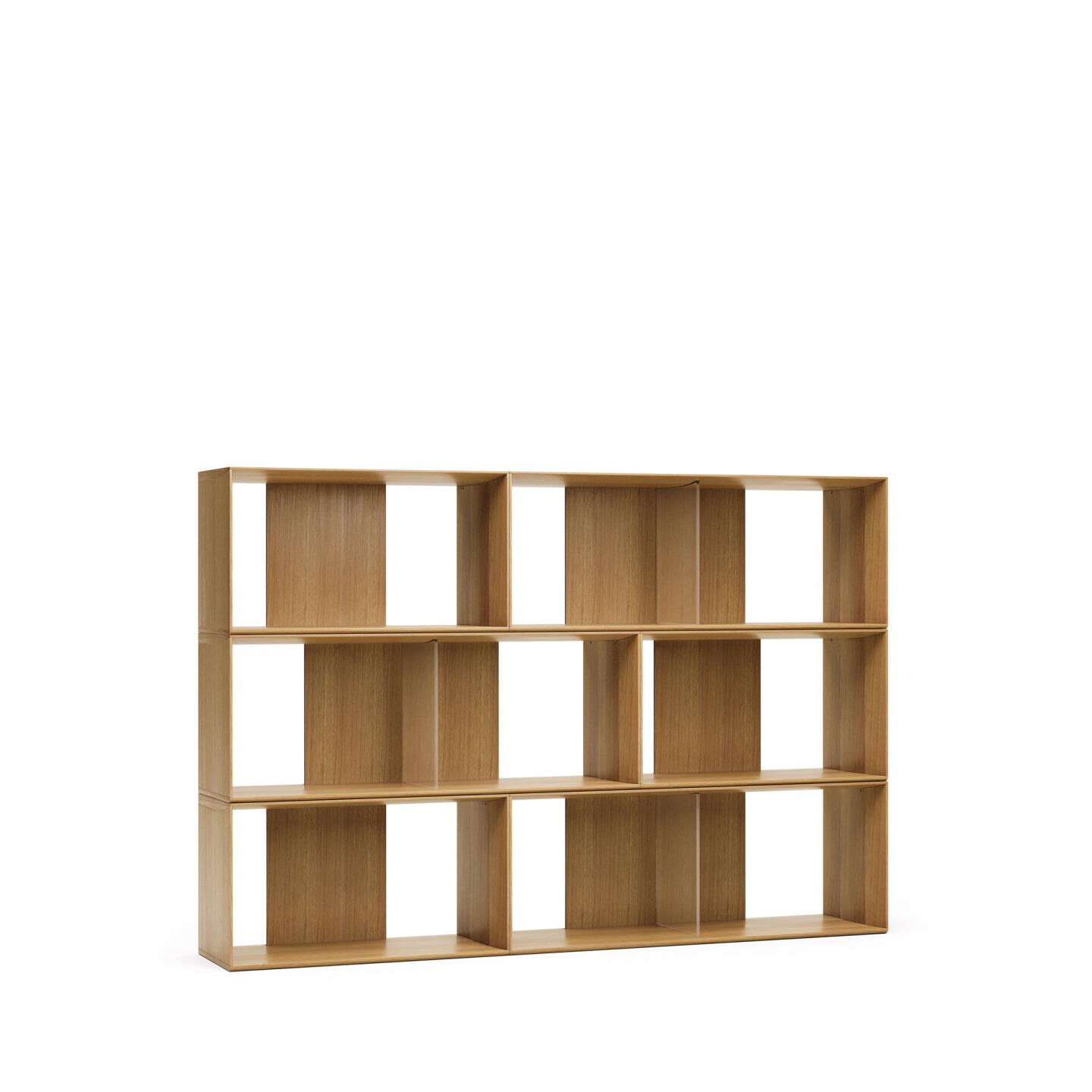 Kave Home Modulair Wandrek 'Litto' Eiken, 114 x 168 cm, kleur Naturel