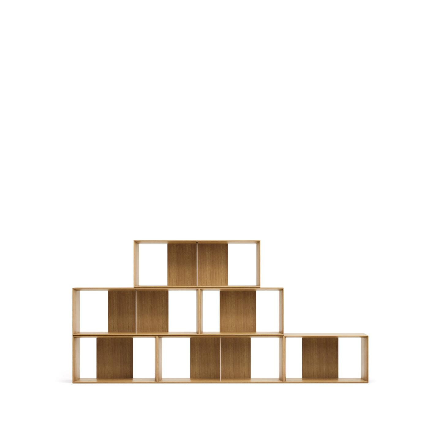 Kave Home Modulair Wandrek 'Litto' Eiken, 114 x 168 cm, kleur Naturel