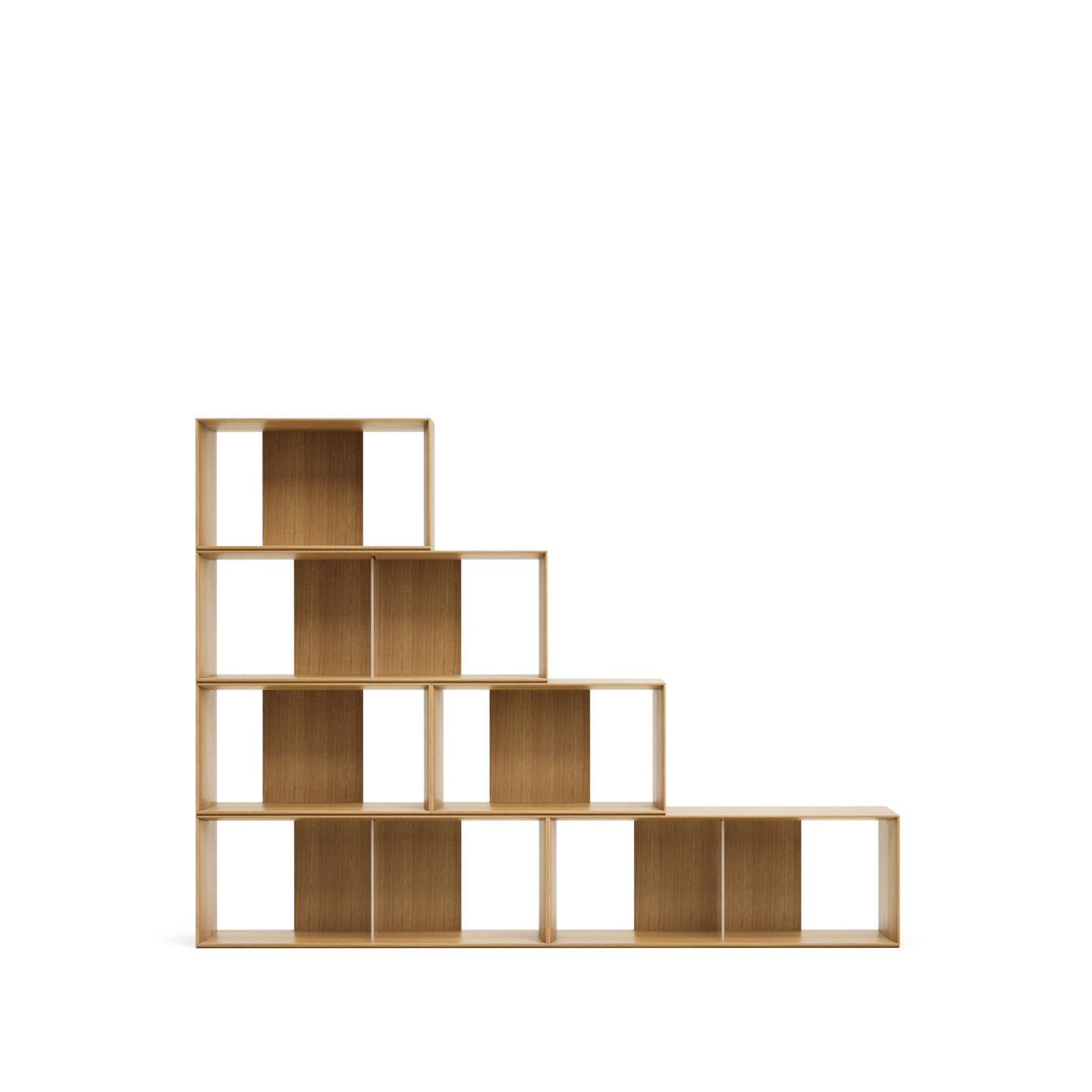 Kave Home Modulair Wandrek 'Litto' Eiken, 114 x 168 cm, kleur Naturel