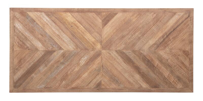 DTP Home Eettafel 'Einstein' Hongaarse punt, Teakhout, 220 x 100cm