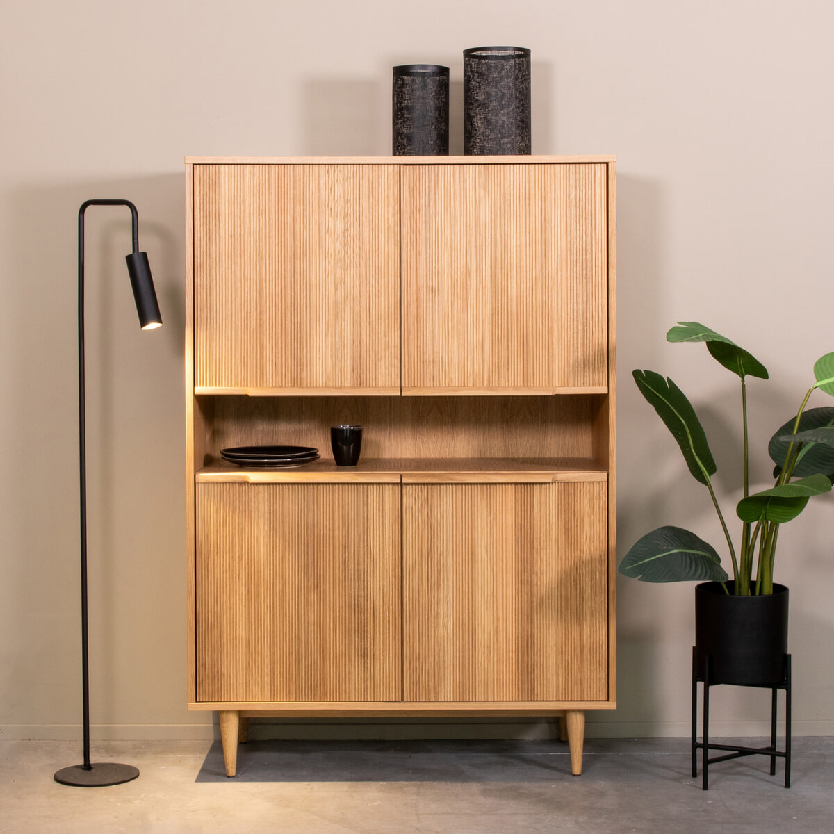 LABEL51 Opbergkast 'Jule' Eiken, 158 x 110cm