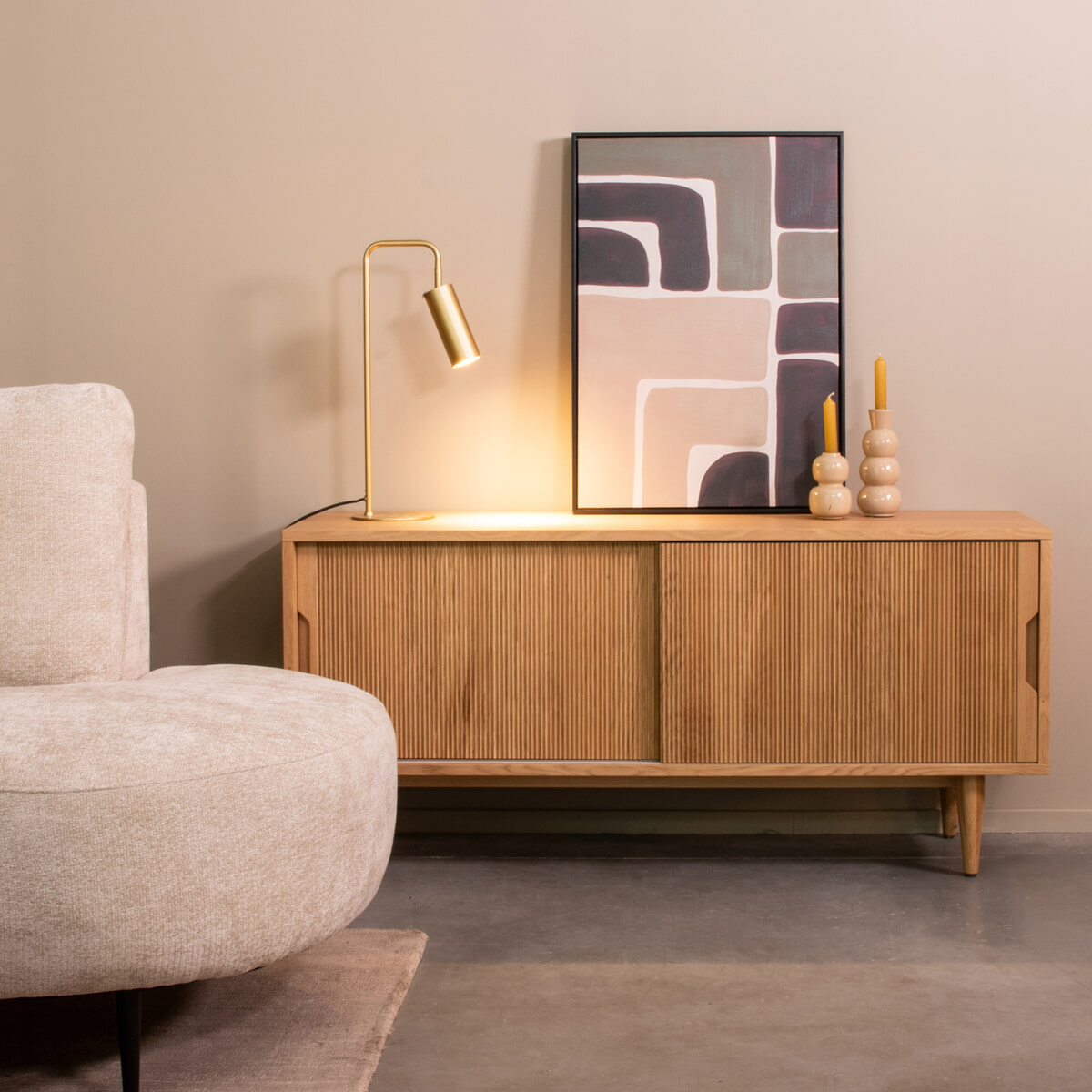 LABEL51 TV-meubel 'Jule' Eiken, 130cm