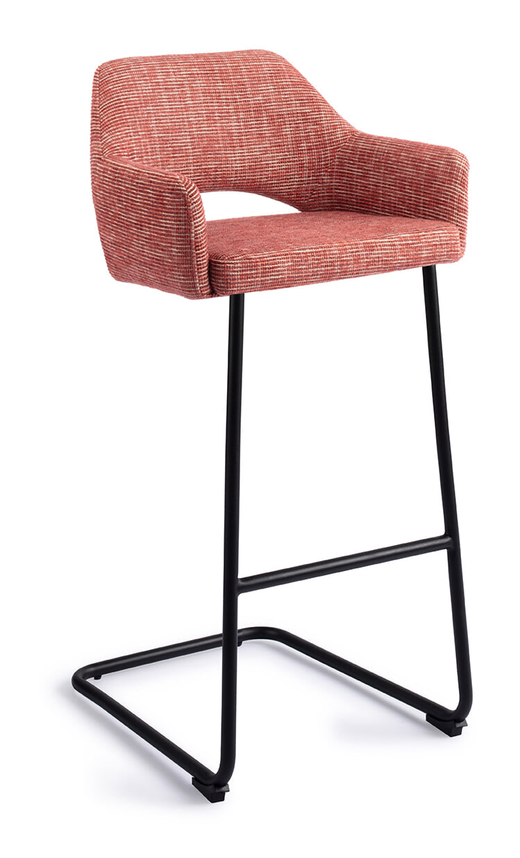 Jesper Home Barkruk Yanai Arch Black - Berry Bars (zithoogte 75cm)