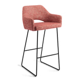 Jesper Home Barkruk 'Yanai' Slide Black, kleur Berry Bars (zithoogte 75cm)