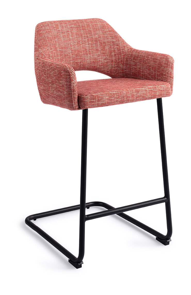 Jesper Home Barstoel Yanai Arch Black - Berry Bars (zithoogte 66cm)