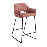 Jesper Home Barstoel 'Yanai' Slide Black, kleur Berry Bars (zithoogte 65cm)