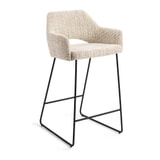 Jesper Home Barstoel 'Yanai' Slide Black, kleur Caramel Grid (zithoogte 65cm)