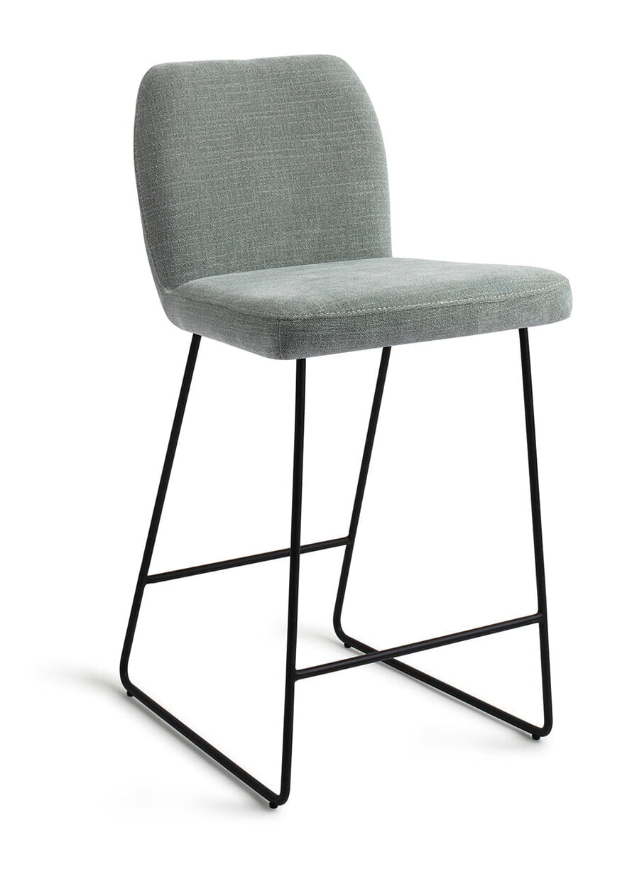Jesper Home Barstoel Ikata Slide Black - Breezy Blue (zithoogte 65cm)