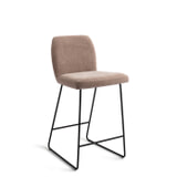 Jesper Home Barstoel 'Ikata' Slide Black, kleur Mocha Mist (zithoogte 65cm)