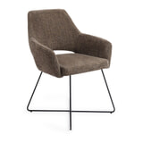 Jesper Home Eetkamerstoel 'Yanai' Cross Black, kleur Checked Chestnut