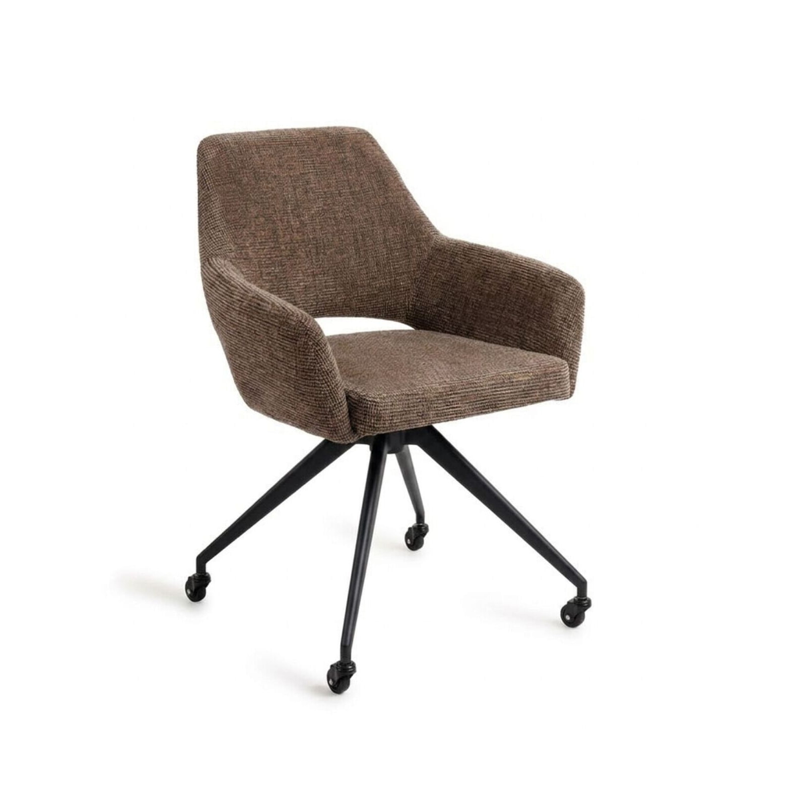 Jesper Home Eetkamerstoel Yanai Glide Black - Checked Chestnut