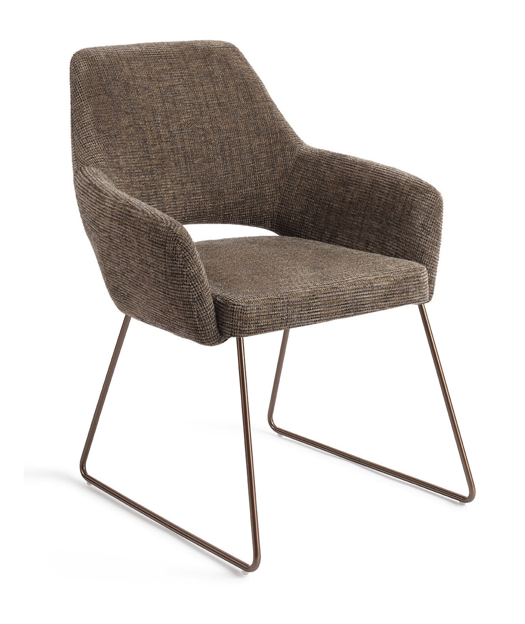 Jesper Home Eetkamerstoel 'Yanai' Slide Rose, kleur Checked Chestnut