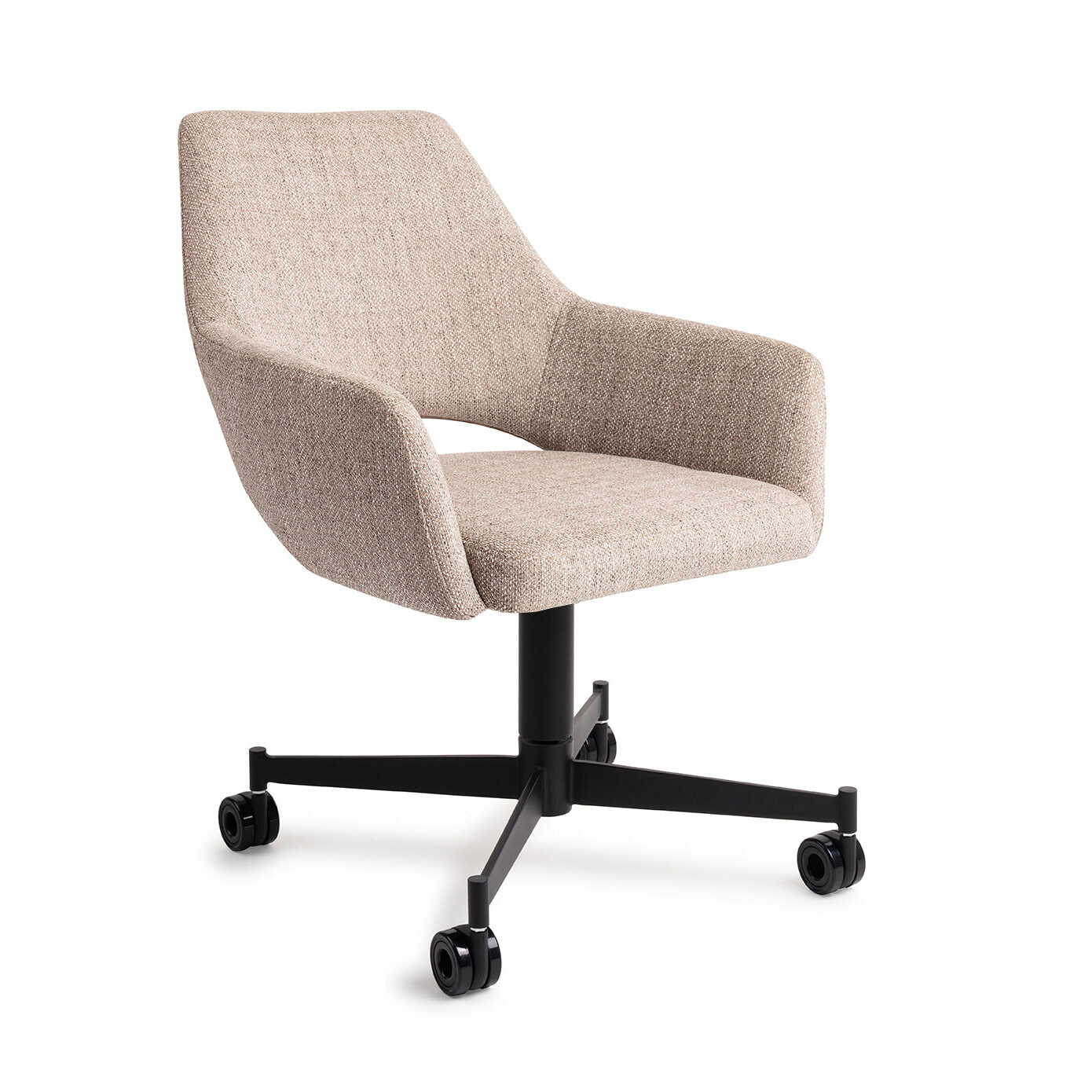 Jesper Home Eetkamerstoel Yanai Caster Black - Biscuit Beach