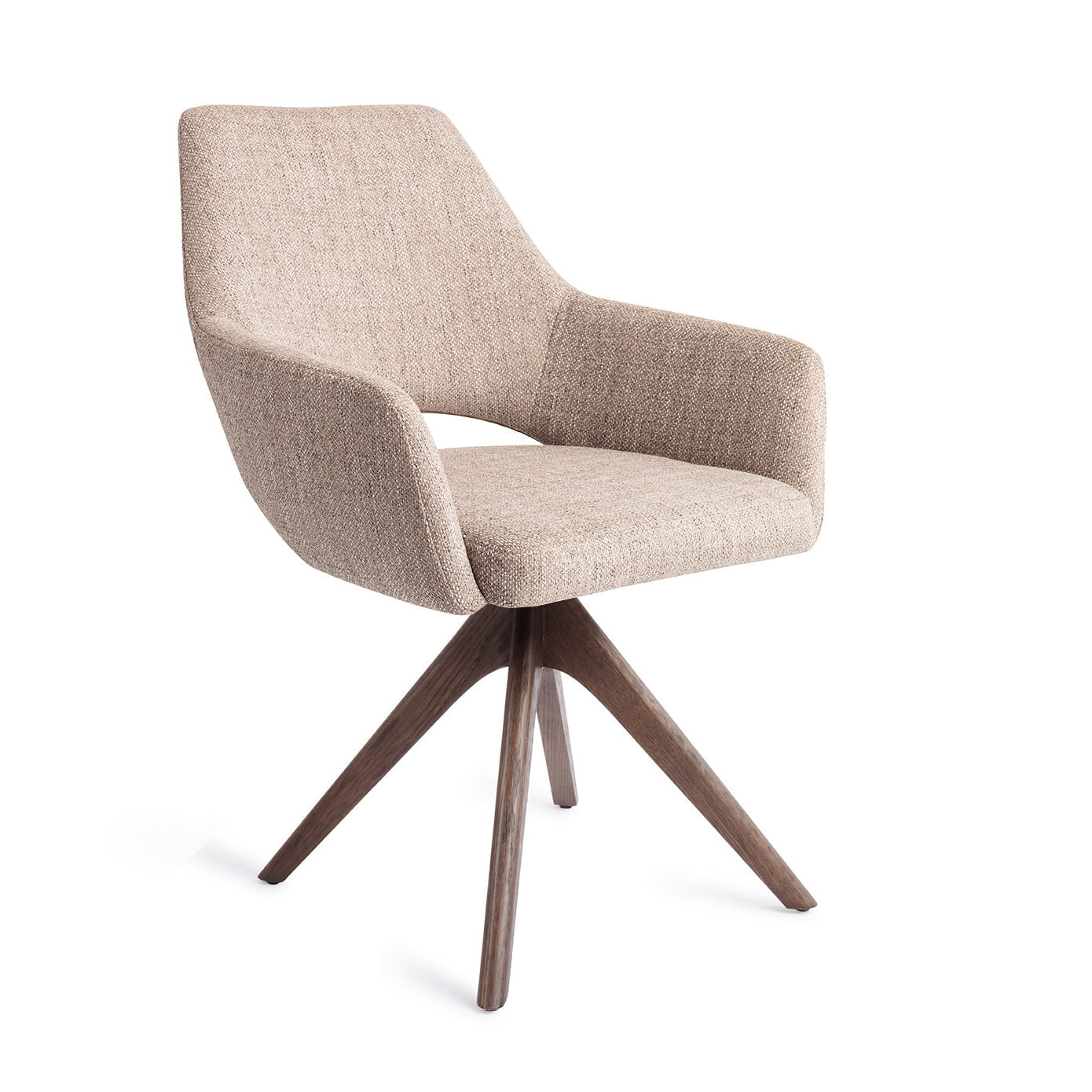 Jesper Home Eetkamerstoel 'Yanai' Revolve Oak Walnut