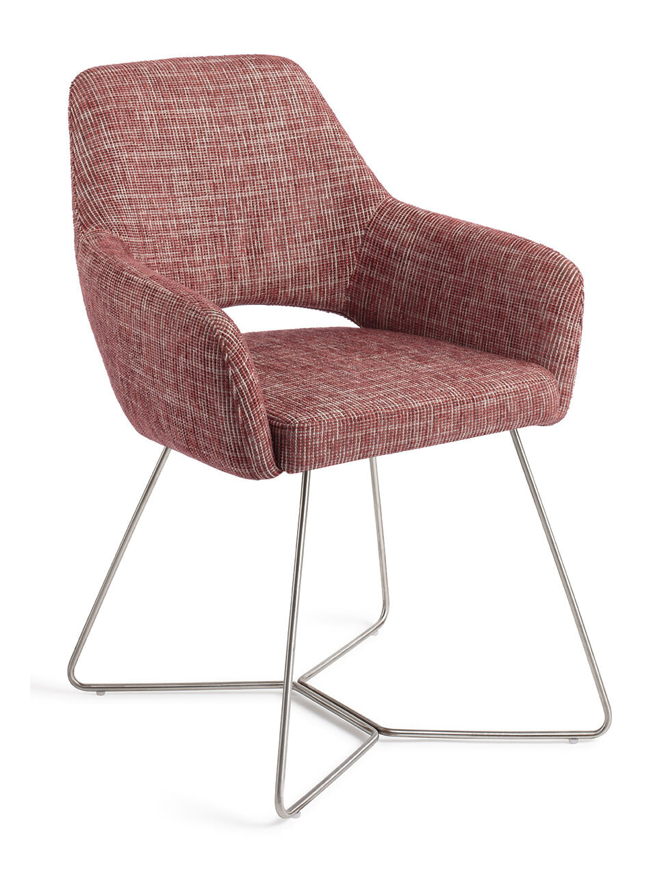 Jesper Home Eetkamerstoel Yanai Beehive Steel - Berry Bars