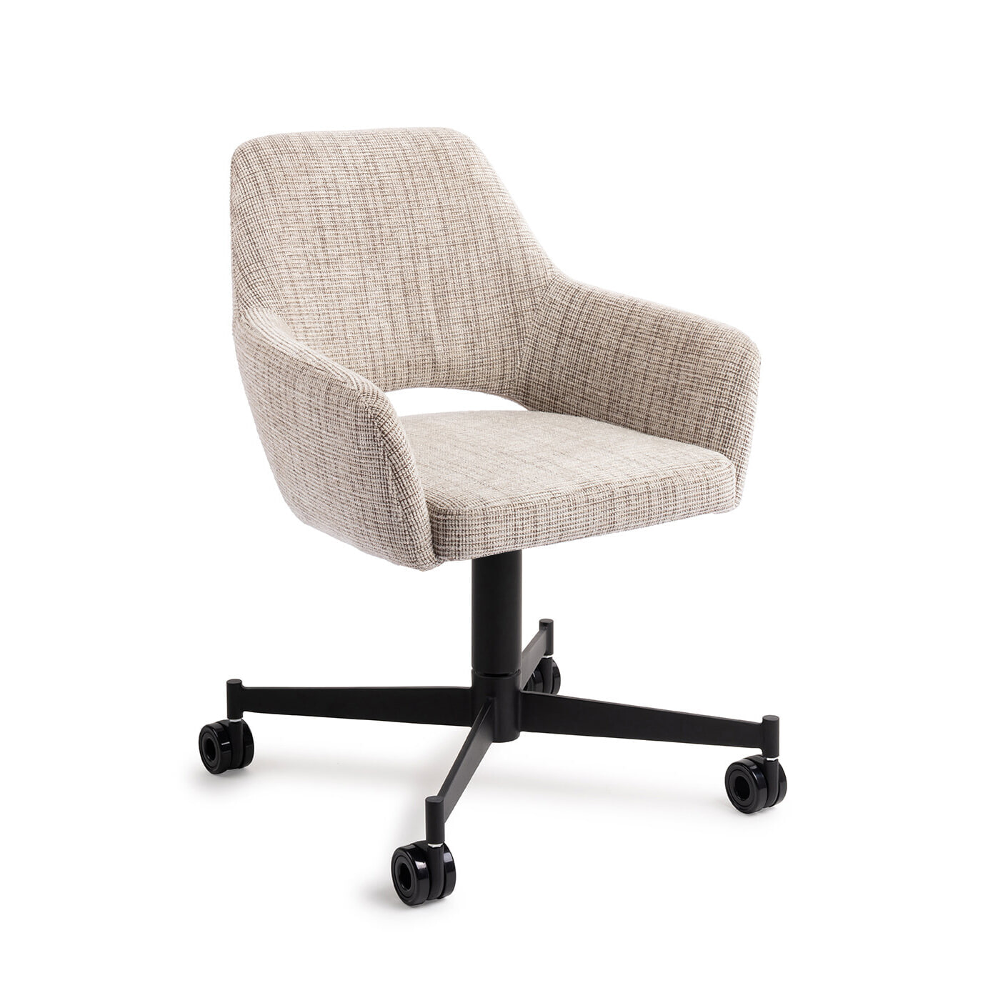 Jesper Home Eetkamerstoel Yanai Caster Black - Caramel Grid