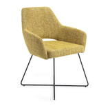 Jesper Home Eetkamerstoel 'Yanai' Cross Black, kleur Lemon Lines