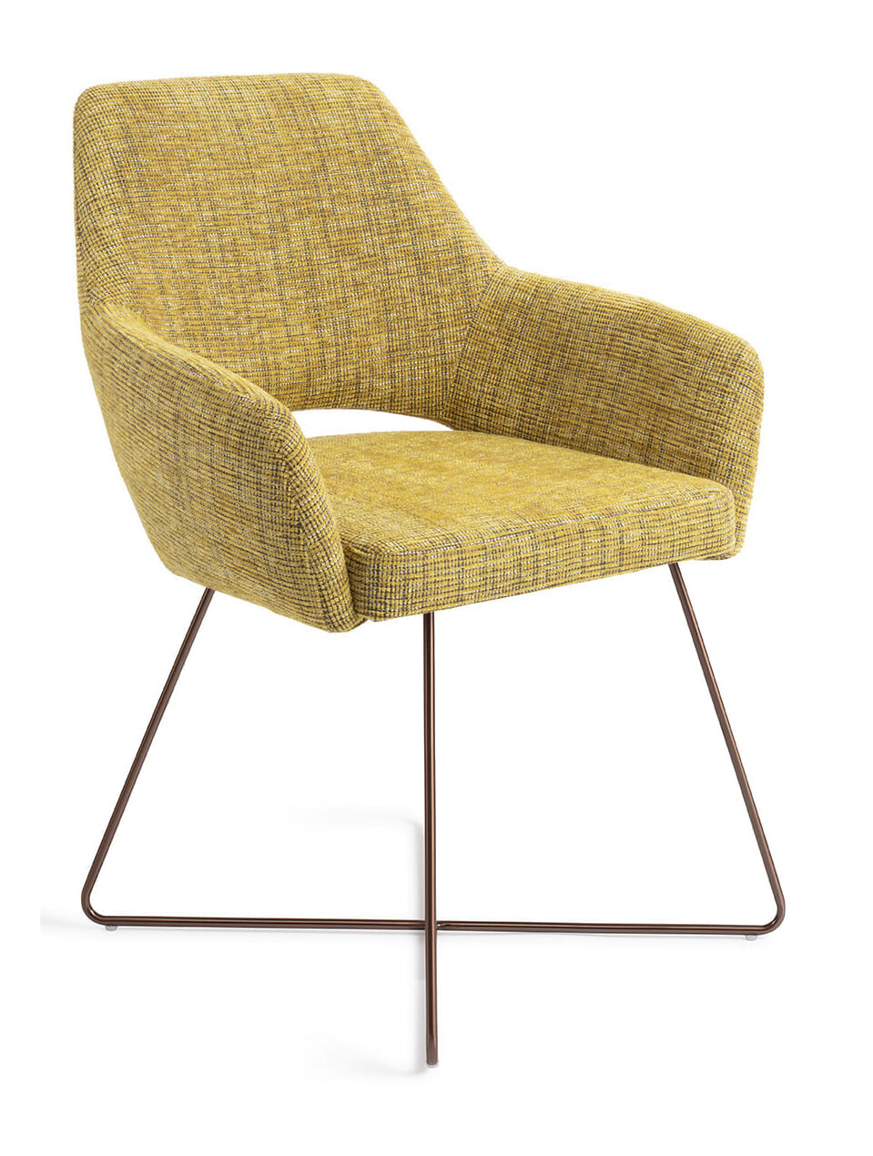 Jesper Home Eetkamerstoel 'Yanai' Cross Rose, kleur Lemon Lines