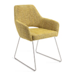 Jesper Home Eetkamerstoel 'Yanai' Slide Steel, kleur Lemon Lines
