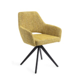 Jesper Home Eetkamerstoel 'Yanai' Turn Black, kleur Lemon Lines