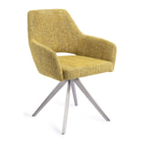 Jesper Home Eetkamerstoel 'Yanai' Turn Steel, kleur Lemon Lines