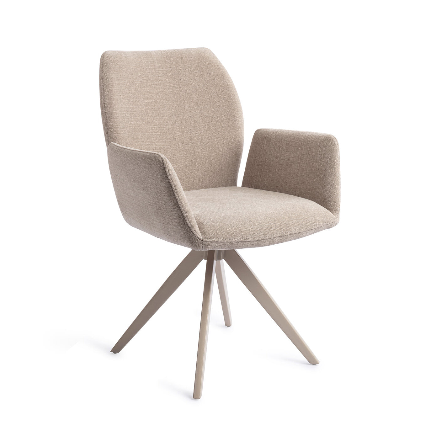 Jesper Home Draaibare Eetkamerstoel 'Misaki' Turn Beige, kleur Sand Strand