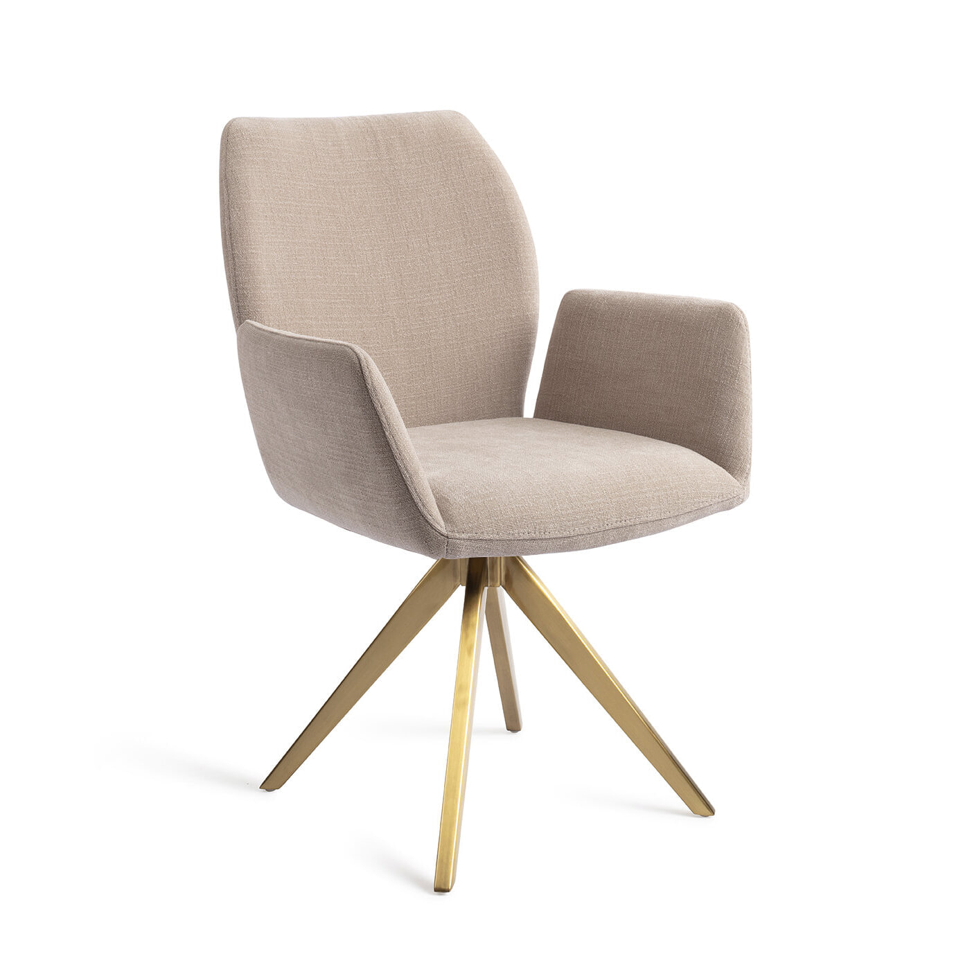 Jesper Home Draaibare Eetkamerstoel Misaki Turn Gold - Sand Strand