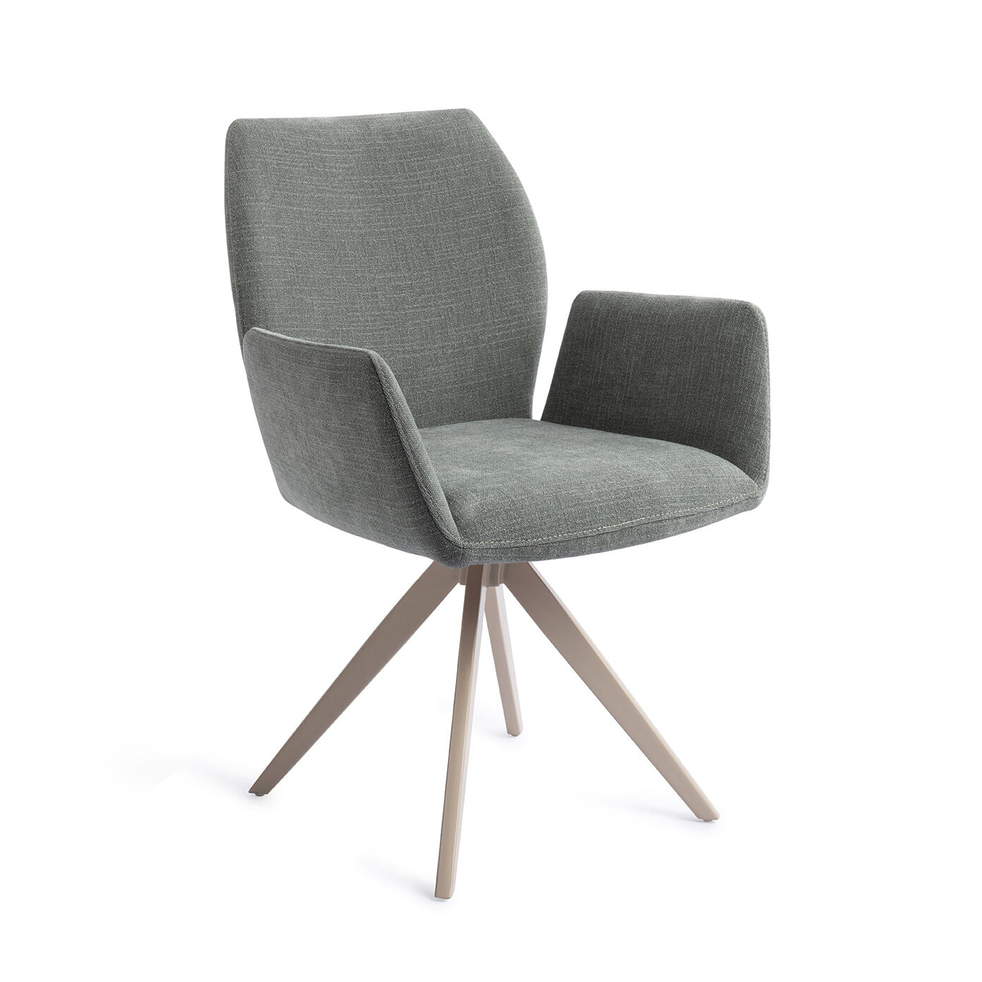 Jesper Home Draaibare Eetkamerstoel 'Misaki' Turn Beige, kleur Breezy Blue