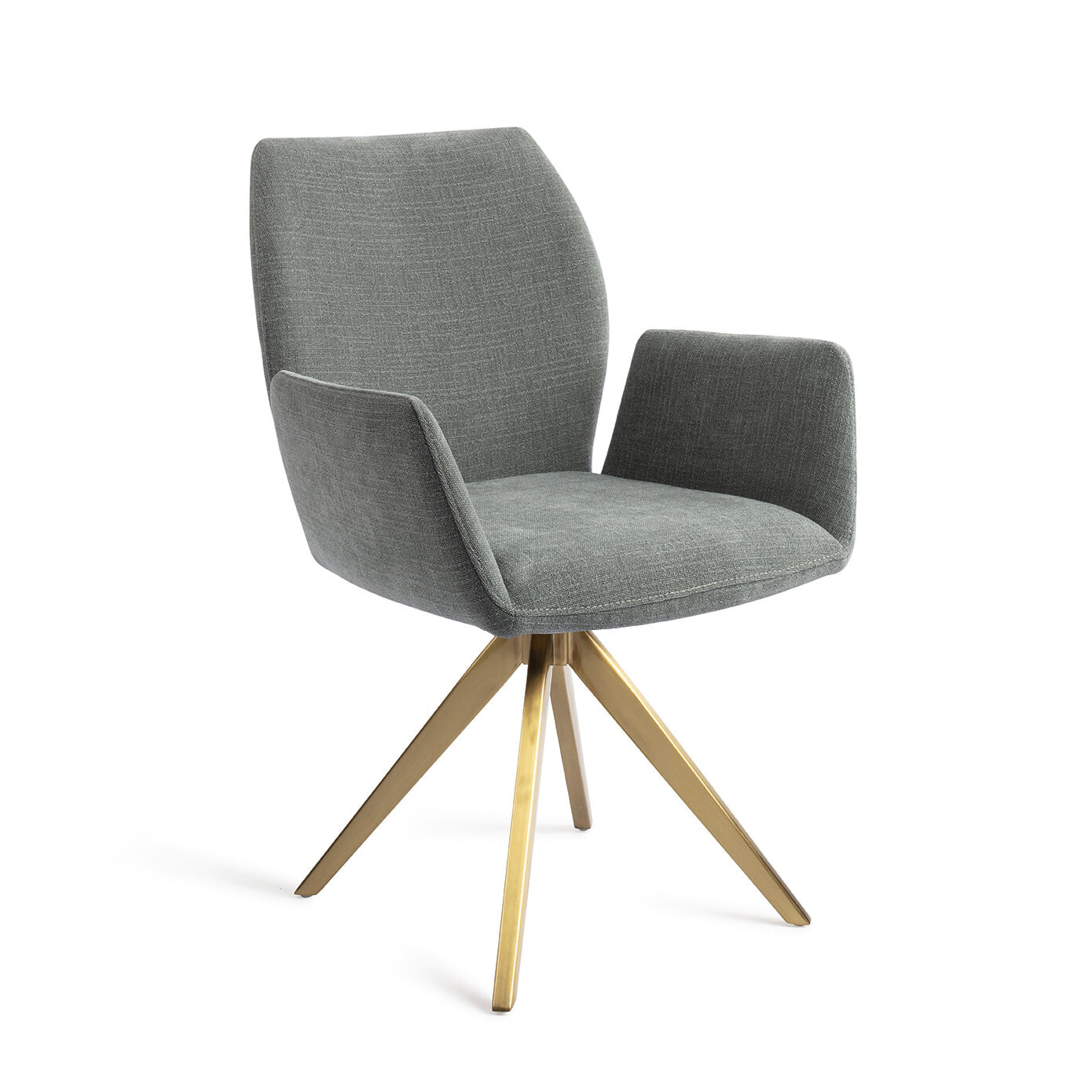 Jesper Home Draaibare Eetkamerstoel Misaki Turn Gold - Breezy Blue