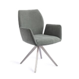 Jesper Home Draaibare Eetkamerstoel 'Misaki' Turn Steel, kleur Breezy Blue