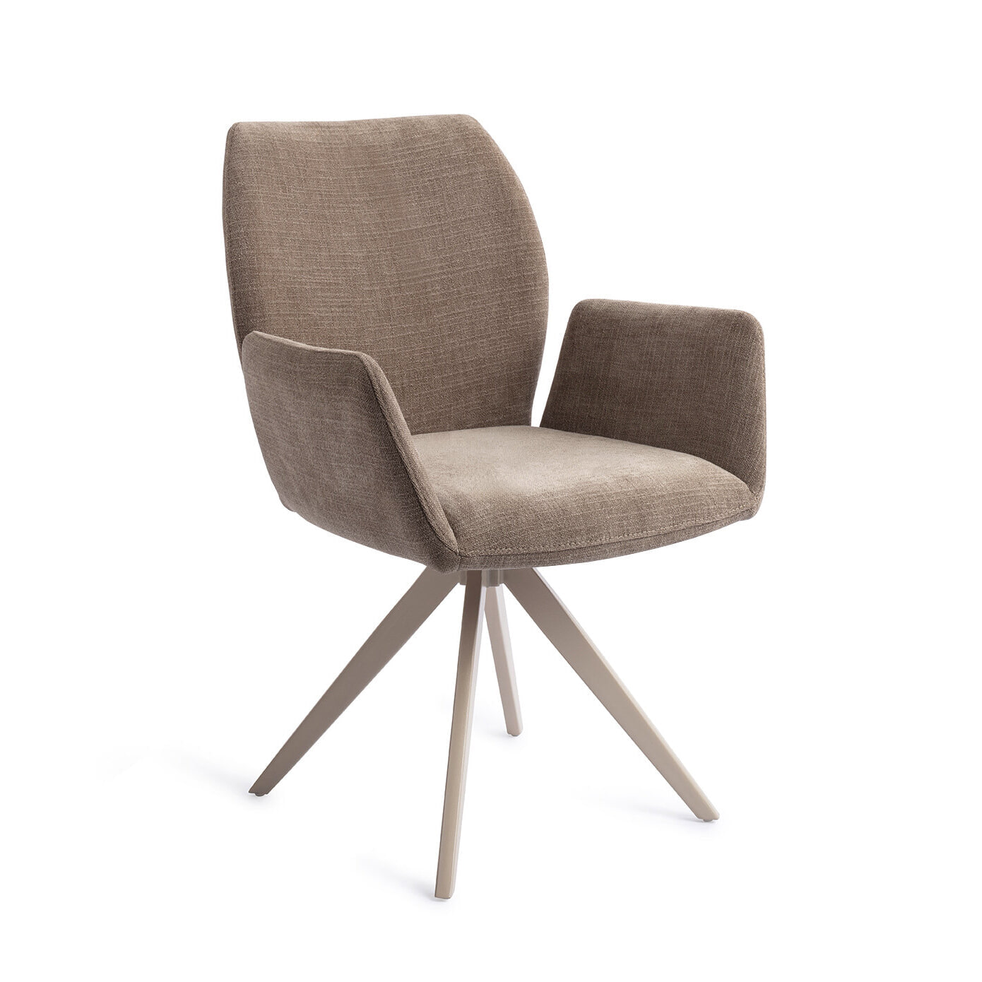 Jesper Home Draaibare Eetkamerstoel 'Misaki' Turn Beige, kleur Mocha Mist