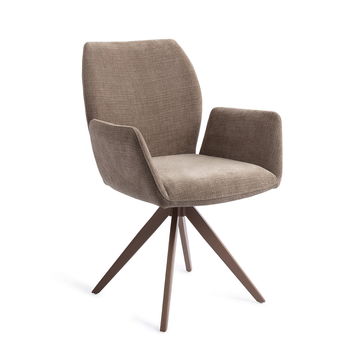 Jesper Home Draaibare Eetkamerstoel 'Misaki' Turn Brown, kleur Mocha Mist