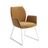 Jesper Home Eetkamerstoel 'Misaki' Slide White, kleur Honey Harvest