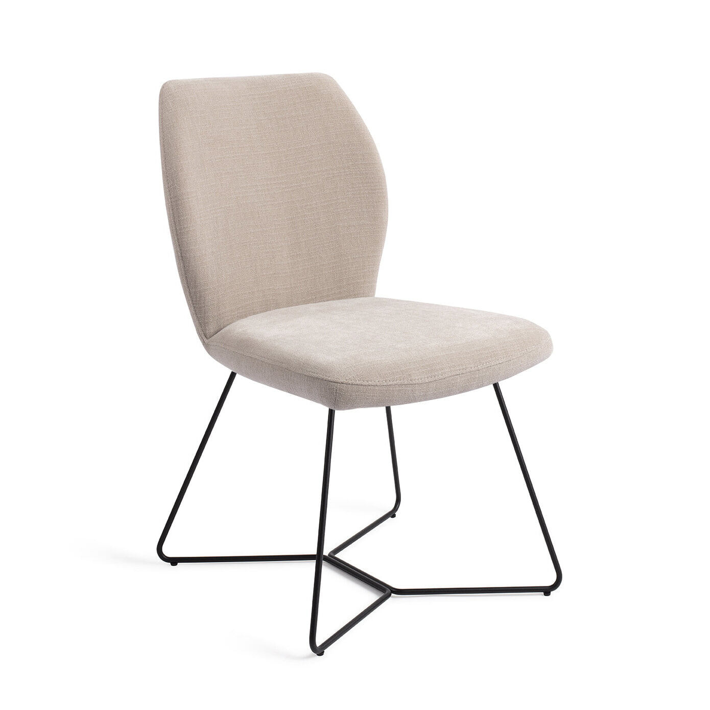 Jesper Home Eetkamerstoel 'Ikata' Beehive Black, kleur Sand Strand