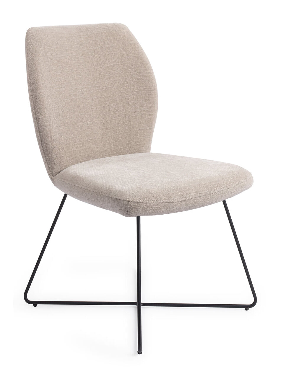 Jesper Home Eetkamerstoel 'Ikata' Cross Black, kleur Sand Strand