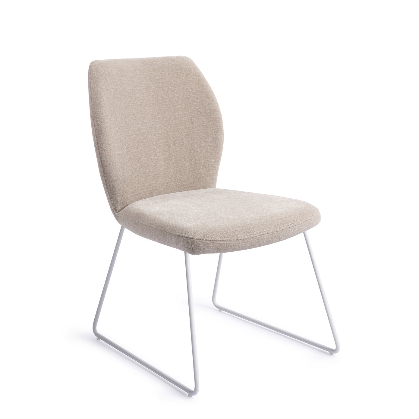 Jesper Home Eetkamerstoel 'Ikata' Slide White, kleur Sand Strand