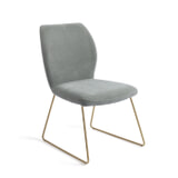 Jesper Home Eetkamerstoel 'Ikata' Slide Gold, kleur Breezy Blue