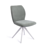 Jesper Home Draaibare Eetkamerstoel 'Ikata' Turn White, kleur Breezy Blue