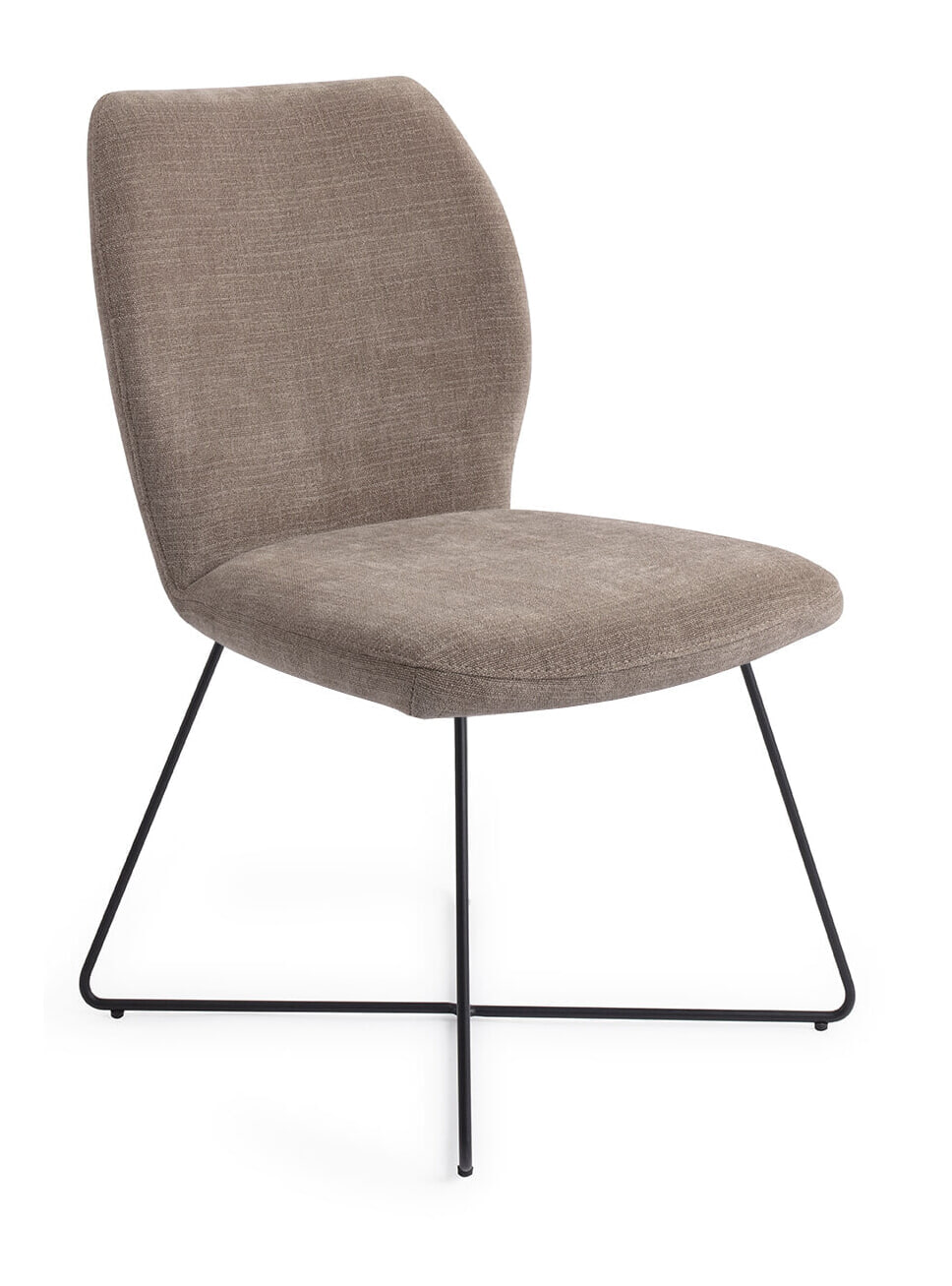 Jesper Home Eetkamerstoel 'Ikata' Cross Black, kleur Mocha Mist
