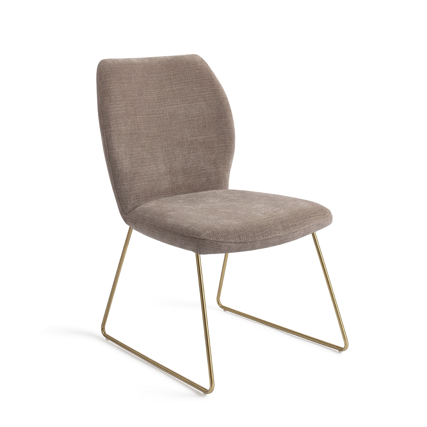 Jesper Home Eetkamerstoel 'Ikata' Slide Gold, kleur Mocha Mist