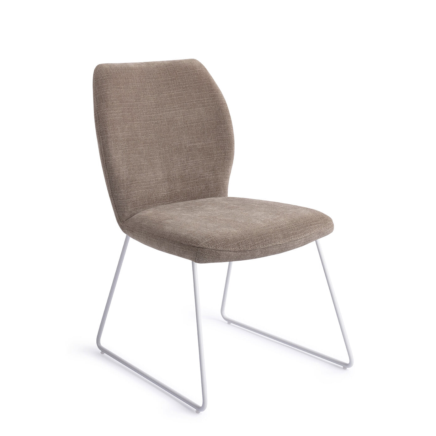 Jesper Home Eetkamerstoel 'Ikata' Slide White, kleur Mocha Mist
