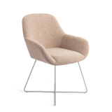 Jesper Home Eetkamerstoel 'Kushi' Cross Steel, kleur Flax Relax