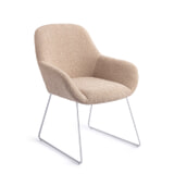 Jesper Home Eetkamerstoel 'Kushi' Slide White, kleur Flax Relax