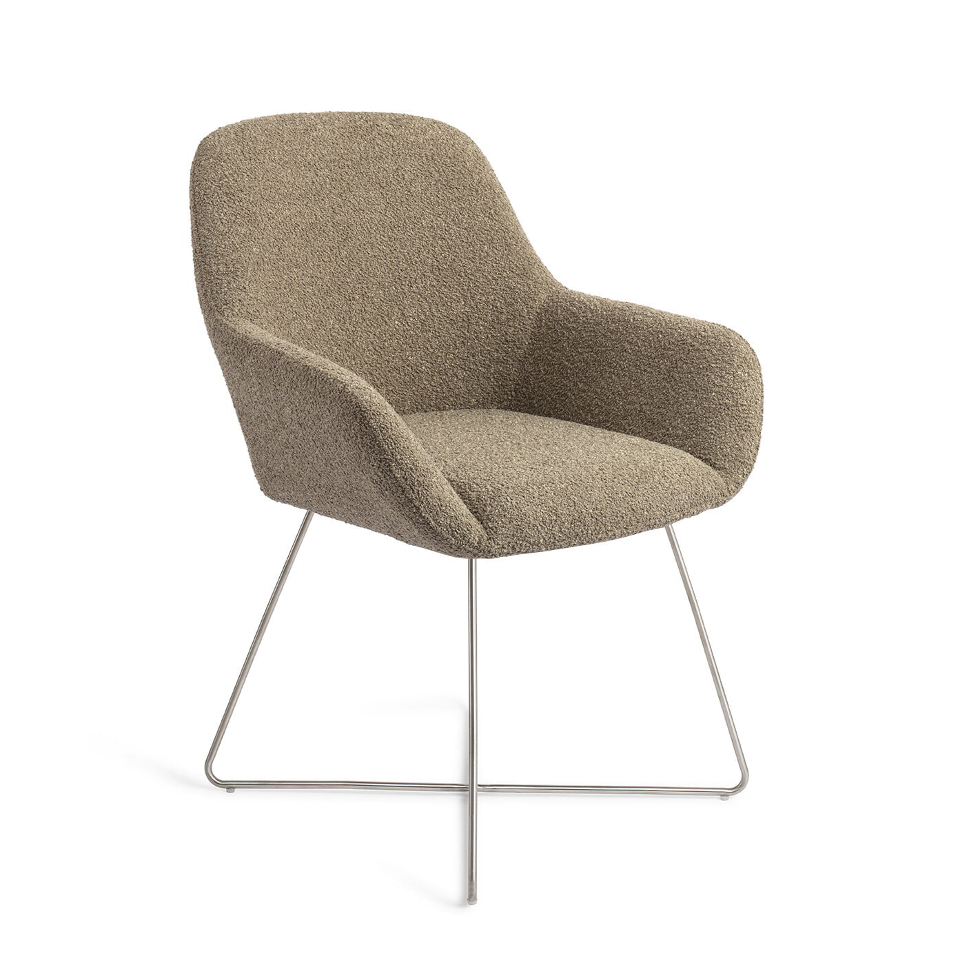Jesper Home Eetkamerstoel 'Kushi' Cross Steel, kleur Moss Meadow