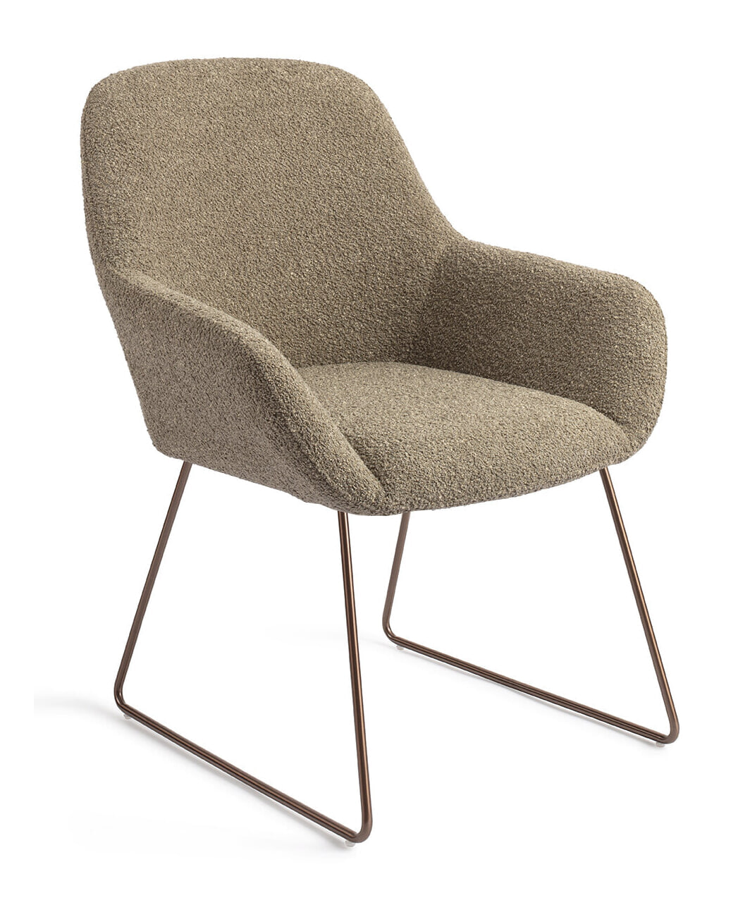 Jesper Home Eetkamerstoel 'Kushi' Slide Rose, kleur Moss Meadow