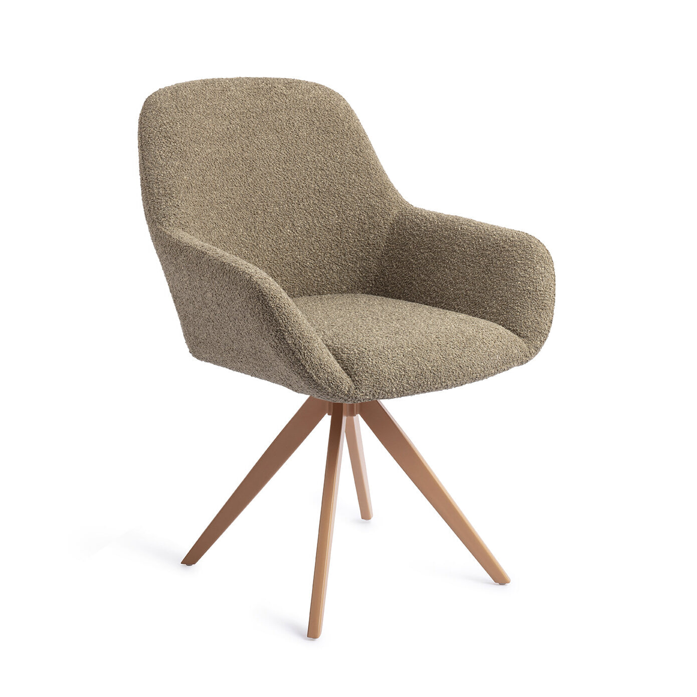 Jesper Home Draaibare Eetkamerstoel Kushi Turn Peach - Moss Meadow