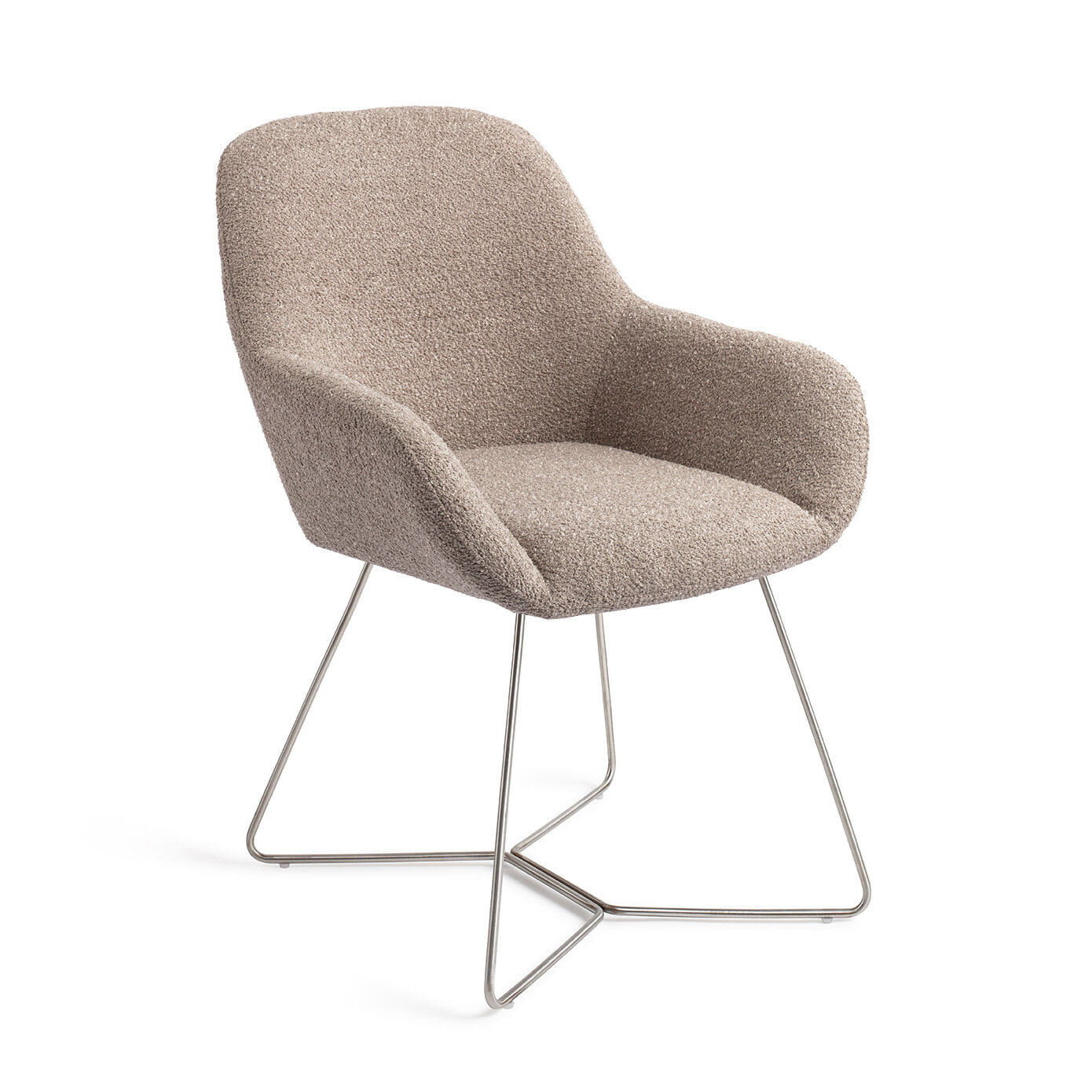 Jesper Home Eetkamerstoel 'Kushi' Beehive Steel, kleur Stone Haze