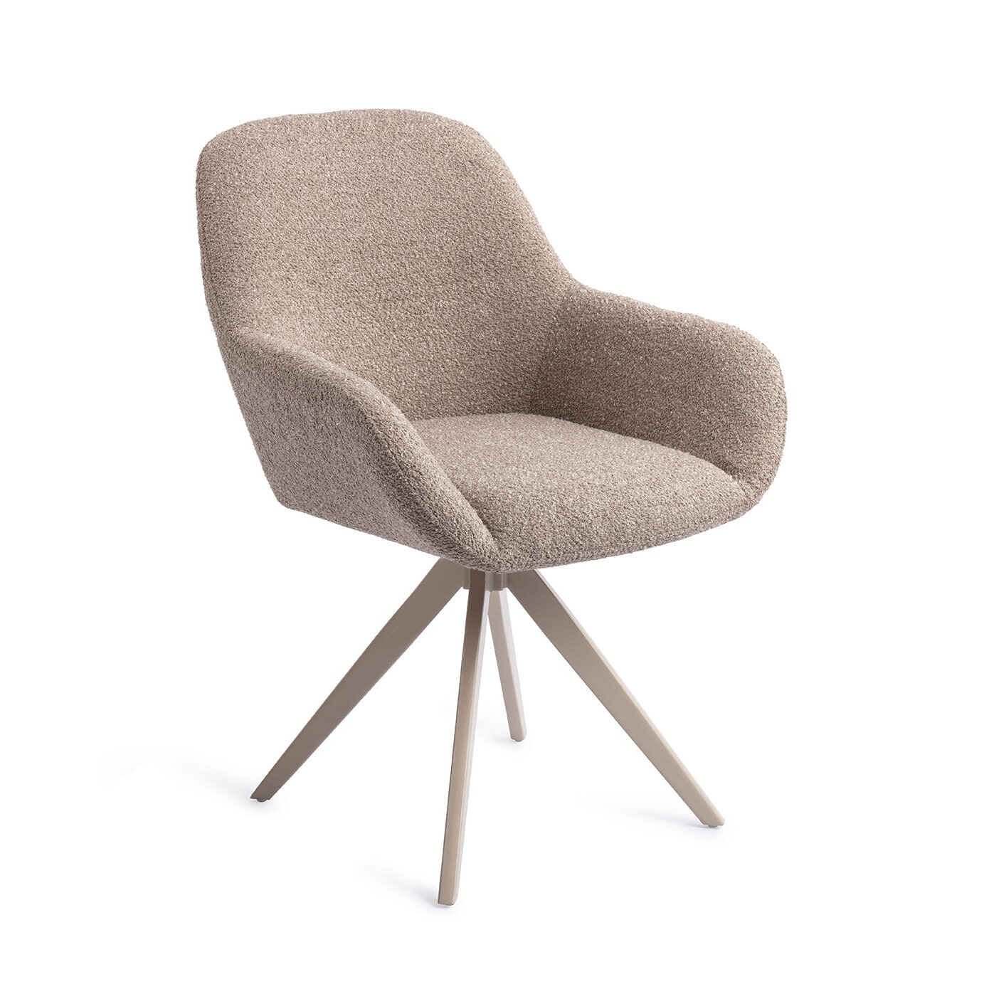 Jesper Home Draaibare Eetkamerstoel 'Kushi' Turn Beige, kleur Stone Haze